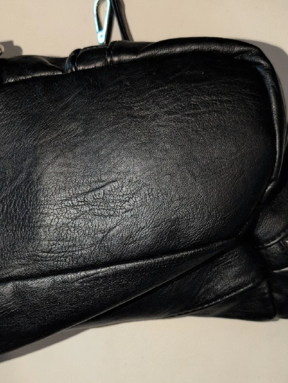Sam Hadley Black Shoulder Bag with Silver Hardware